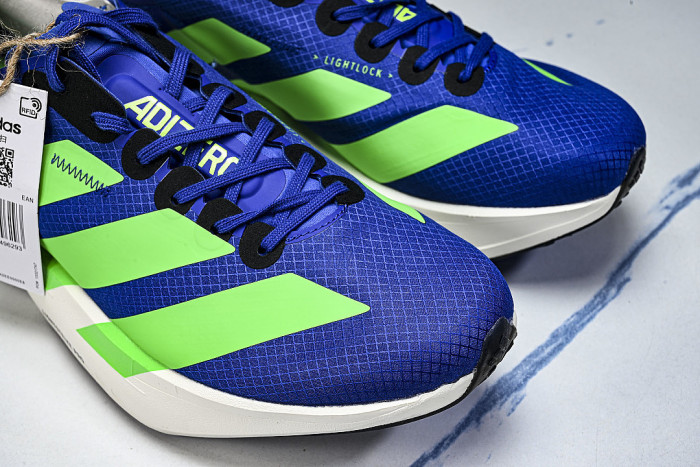 JP9271 ADIZERO ADIOS 4 M LOW-CUT RUNNING SHOES NAVY BLUE/GREEN/WHITE
