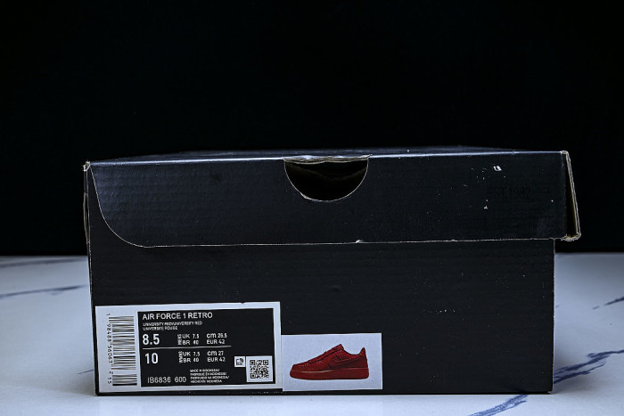 IB6836-600 AIR FORCE 1 LOW UNIVERSITY RED/UNIVERSITY RED/BLACK