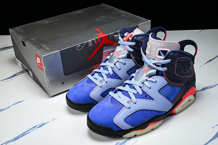IQ5706-400 AIR JORDAN 6 AJ6 DENIM BLUE/NAVY BLUE/RED
