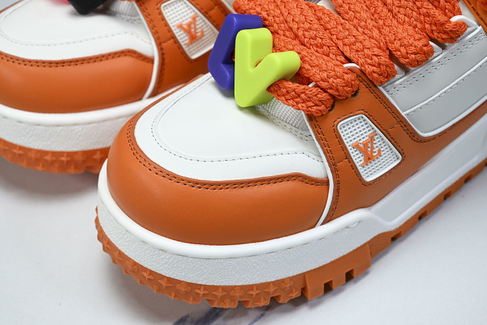 TRAINER MAXI FAT-SIZED LOAFERS WHITE/ORANGE