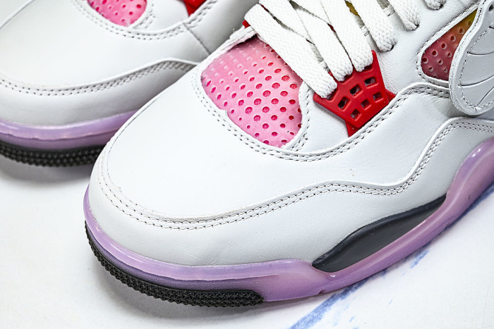 JA1135-100 AIR JORDAN 4 AJ4 BASKETBALL SHOES PINK/WHITE/BLACK