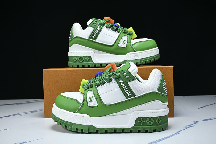 TRAINER MAXI FAT-SIZED LOAFERS WHITE/GREEN