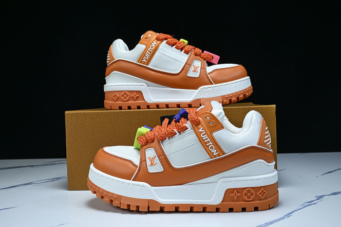 TRAINER MAXI FAT-SIZED LOAFERS WHITE/ORANGE