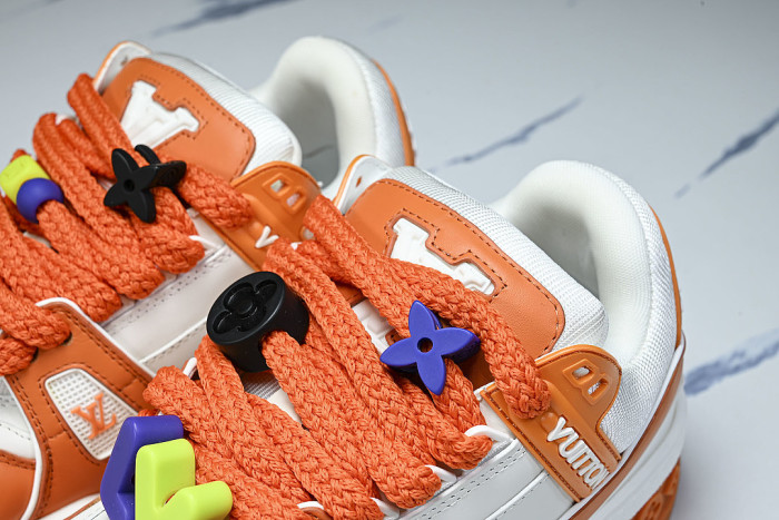 TRAINER MAXI FAT-SIZED LOAFERS WHITE/ORANGE