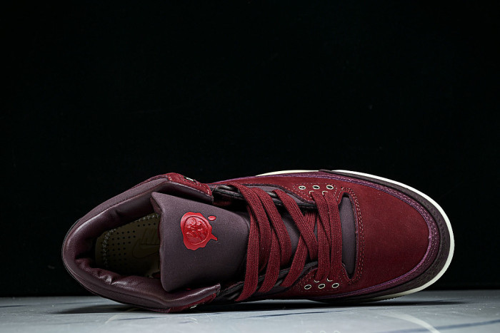 IO7744-600 AIR JORDAN 3 BIN 23 AJ3 RETRO LOW TOP BASKETBALL SHOES WINE RED/CLARET RED