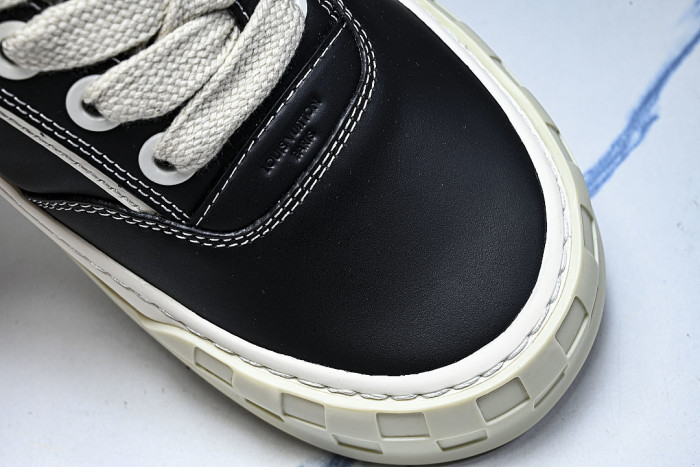1AJTHL NUBUCK LEATHER SPORTS RUNNING SHOES BLACK/WHITE