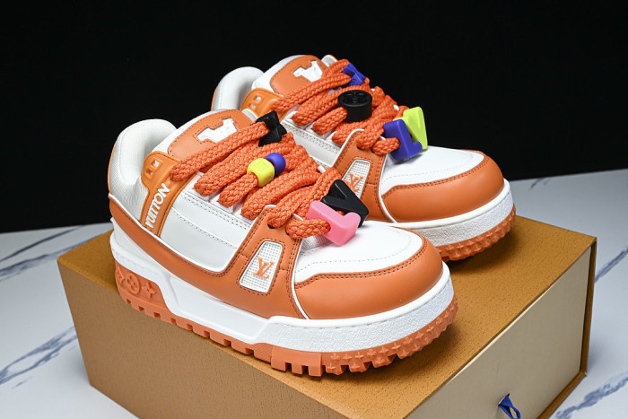 TRAINER MAXI FAT-SIZED LOAFERS WHITE/ORANGE
