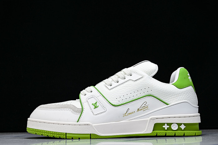 MEN'S SHOES TRAINER CASUAL SPORTS SHOES DARK GREEN/WHITE