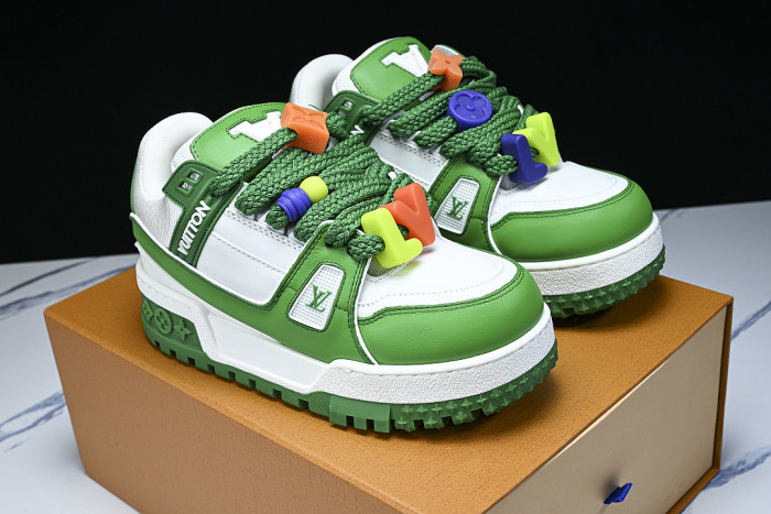 TRAINER MAXI FAT-SIZED LOAFERS WHITE/GREEN