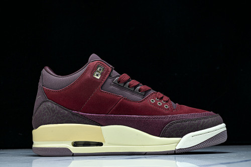 IO7744-600 AIR JORDAN 3 BIN 23 AJ3 RETRO LOW TOP BASKETBALL SHOES WINE RED/CLARET RED