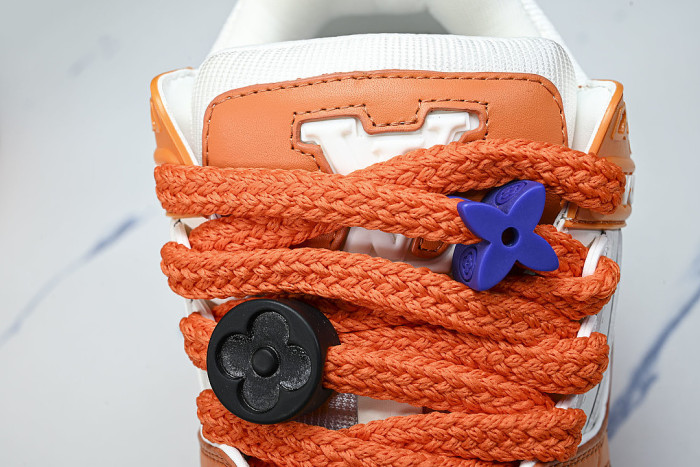 TRAINER MAXI FAT-SIZED LOAFERS WHITE/ORANGE