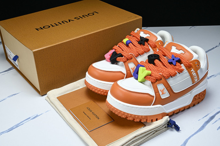 TRAINER MAXI FAT-SIZED LOAFERS WHITE/ORANGE