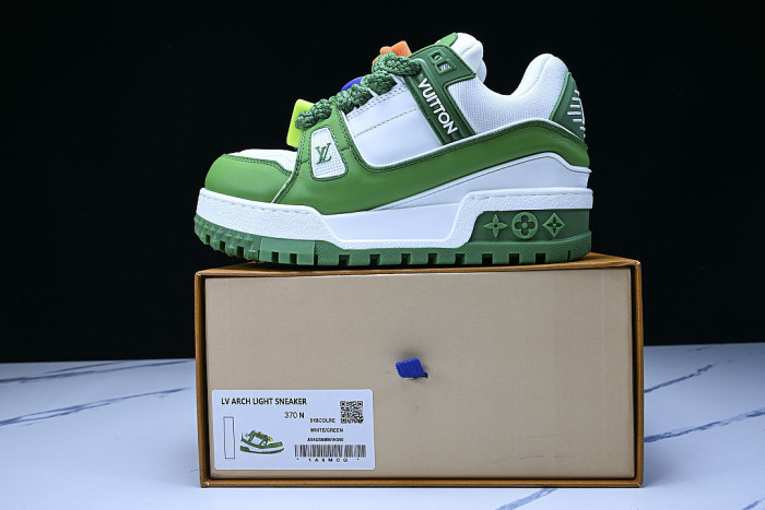 TRAINER MAXI FAT-SIZED LOAFERS WHITE/GREEN