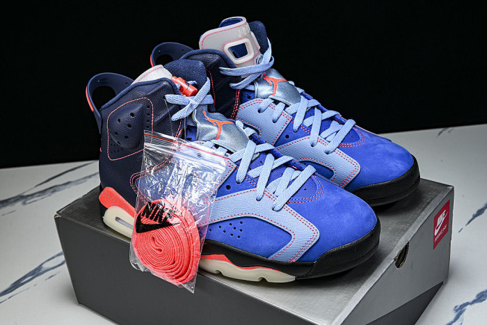 IQ5706-400 AIR JORDAN 6 AJ6 DENIM BLUE/NAVY BLUE/RED