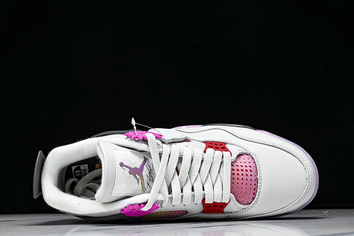 JA1135-100 AIR JORDAN 4 AJ4 BASKETBALL SHOES PINK/WHITE/BLACK