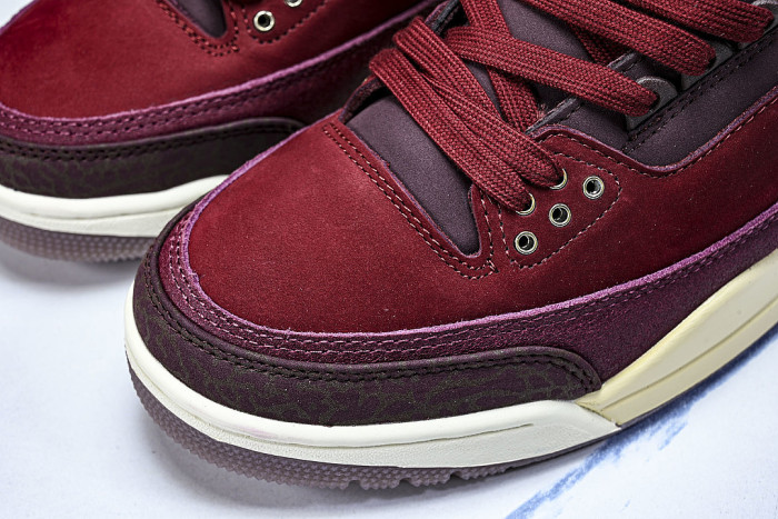 IO7744-600 AIR JORDAN 3 BIN 23 AJ3 RETRO LOW TOP BASKETBALL SHOES WINE RED/CLARET RED