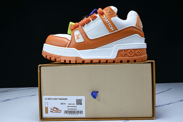 TRAINER MAXI FAT-SIZED LOAFERS WHITE/ORANGE