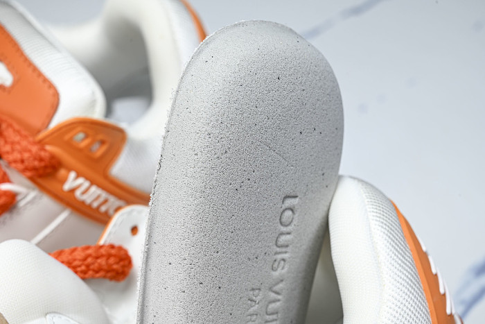 TRAINER MAXI FAT-SIZED LOAFERS WHITE/ORANGE