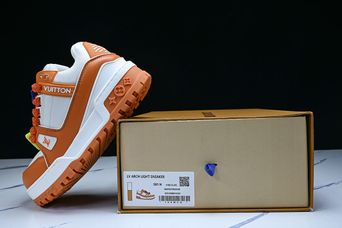TRAINER MAXI FAT-SIZED LOAFERS WHITE/ORANGE