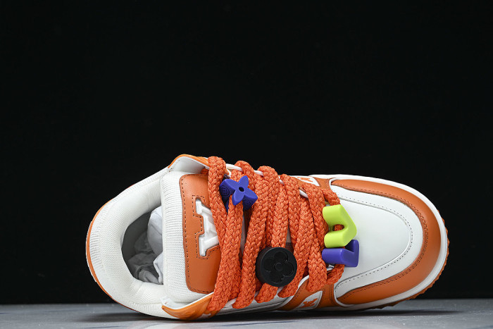 TRAINER MAXI FAT-SIZED LOAFERS WHITE/ORANGE