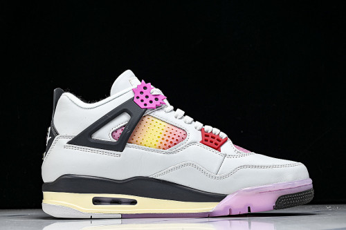 JA1135-100 AIR JORDAN 4 AJ4 BASKETBALL SHOES PINK/WHITE/BLACK