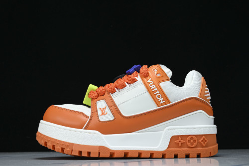 TRAINER MAXI FAT-SIZED LOAFERS WHITE/ORANGE