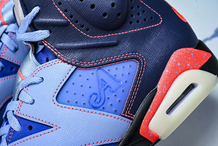 IQ5706-400 AIR JORDAN 6 AJ6 DENIM BLUE/NAVY BLUE/RED