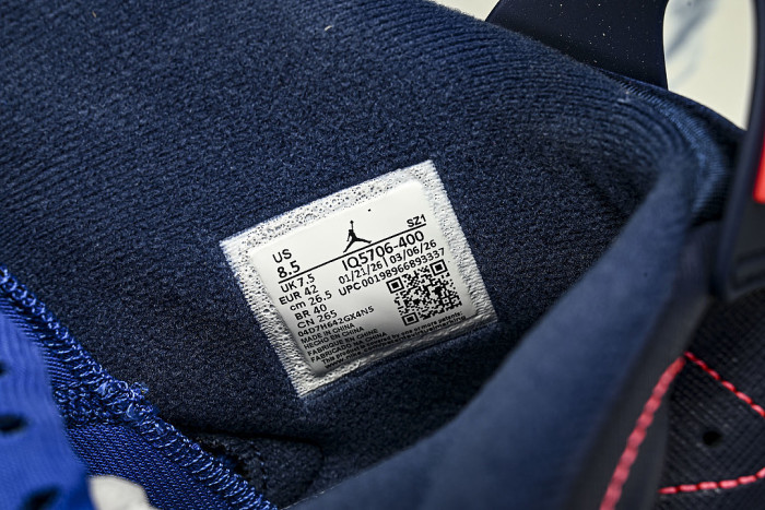 IQ5706-400 AIR JORDAN 6 AJ6 DENIM BLUE/NAVY BLUE/RED
