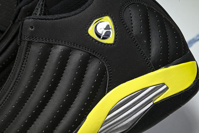 487471-070 JORDAN 14 RETRO BLACK/VIBRANT YELLOW-WHITE