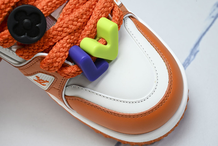 TRAINER MAXI FAT-SIZED LOAFERS WHITE/ORANGE