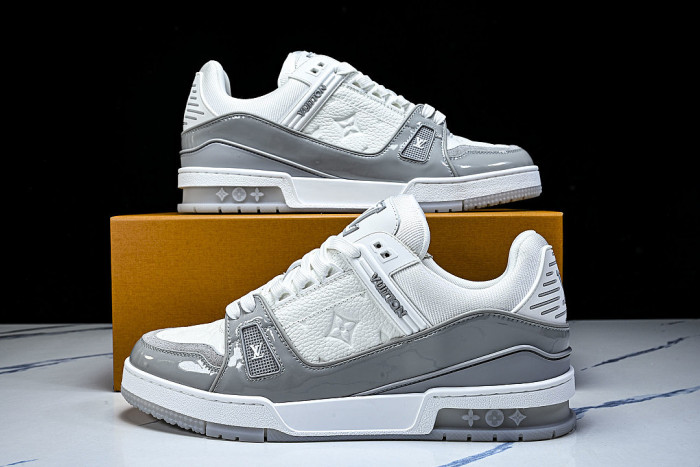 MEN'S SHOES TRAINER CASUAL SPORTS SHOES DARK GRAY/GREY/WHITE