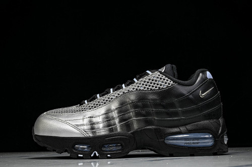 IQ7708-095 AIR MAX 95 OG AIR CUSHIONED RUNNING SHOES BLACK/SILVER