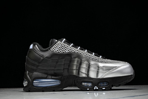 IQ7708-095 AIR MAX 95 OG AIR CUSHIONED RUNNING SHOES BLACK/SILVER