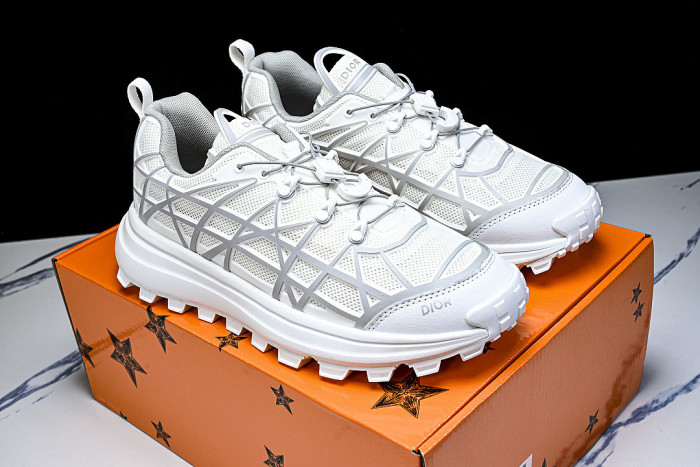 B31 MEN'S MESH FABRIC PATTERN SPORTS SHOES LIGHT GRAY/WHITE
