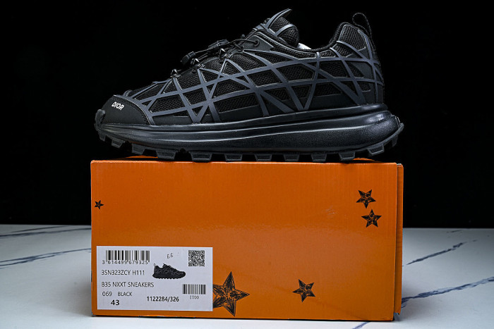 B31 MEN'S MESH FABRIC PATTERN SPORTS SHOES BLACK/INKINESS