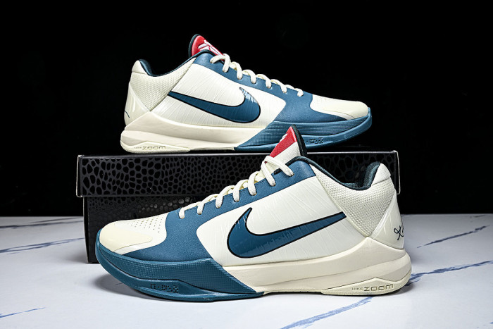 IZ1852-100 ZOOM KOBE 5 PROTRO MEN'S PRACTICAL BASKETBALL SHOES NAVY BLUE/WHITE