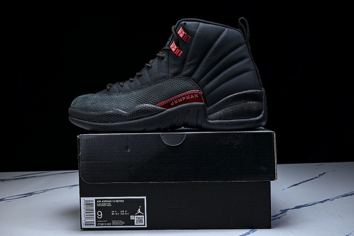 CT8013-003 AIR JORDAN 12 RETRO BLOODLINE AJ12 BLACK/RED
