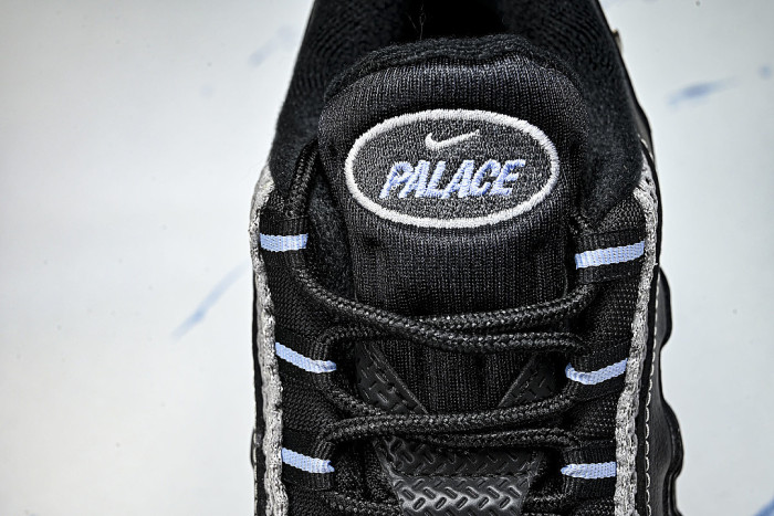 IQ7708-095 AIR MAX 95 OG AIR CUSHIONED RUNNING SHOES BLACK/SILVER