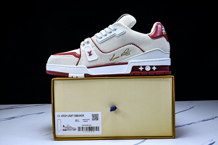 MEN'S SHOES TRAINER CASUAL SPORTS SHOES RED/BEIGE