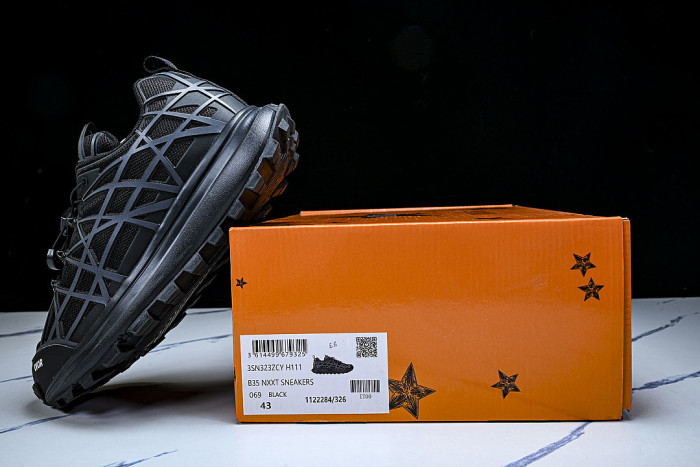 B31 MEN'S MESH FABRIC PATTERN SPORTS SHOES BLACK/INKINESS