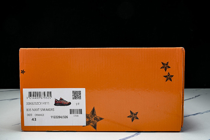 B31 MEN'S MESH FABRIC PATTERN SPORTS SHOES ORANGE/LIGHT GRAY