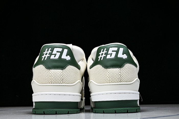 MEN'S SHOES TRAINER CASUAL SPORTS SHOES DARK GREEN/BEIGE