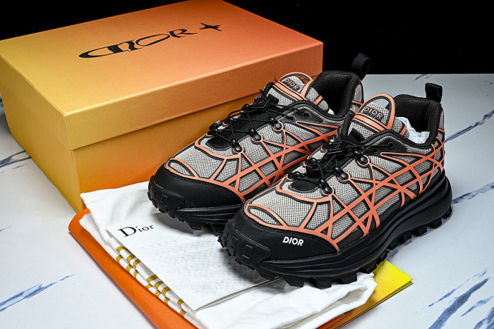 B31 MEN'S MESH FABRIC PATTERN SPORTS SHOES ORANGE/LIGHT GRAY