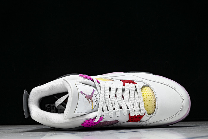JA1135-100 AIR JORDAN 4 AJ4 MEN'S BASKETBALL SHOES PINK/WHITE/YELLOW