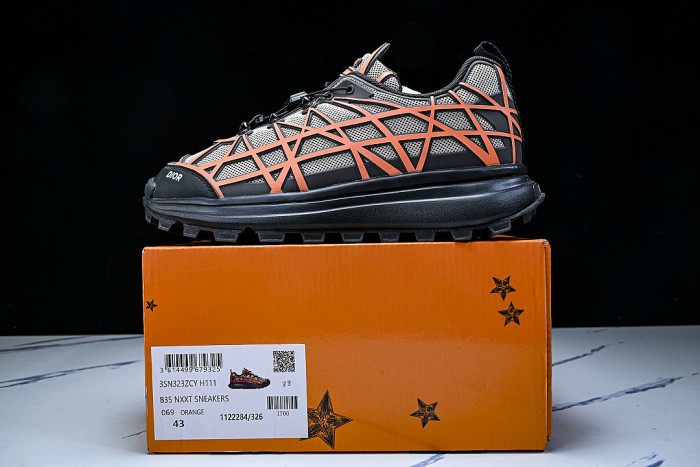 B31 MEN'S MESH FABRIC PATTERN SPORTS SHOES ORANGE/LIGHT GRAY