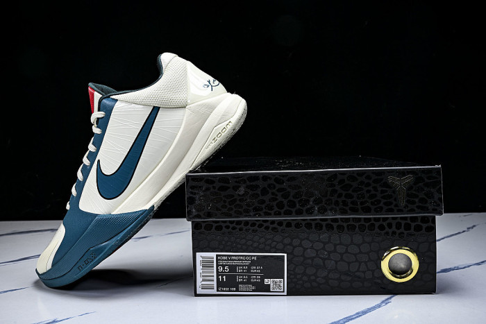 IZ1852-100 ZOOM KOBE 5 PROTRO MEN'S PRACTICAL BASKETBALL SHOES NAVY BLUE/WHITE