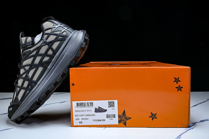 B31 MEN'S MESH FABRIC PATTERN SPORTS SHOES LIGHT GRAY/BLACK