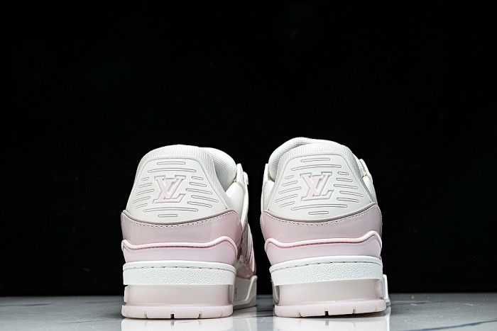 1AGZCN WOMEN 'S SHOES TRAINER SPORTY LACE UP CASUAL SNEAKERS LIGHT PINK/WHITE