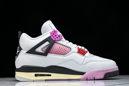 JA1135-100 AIR JORDAN 4 AJ4 MEN'S BASKETBALL SHOES PINK/WHITE/YELLOW
