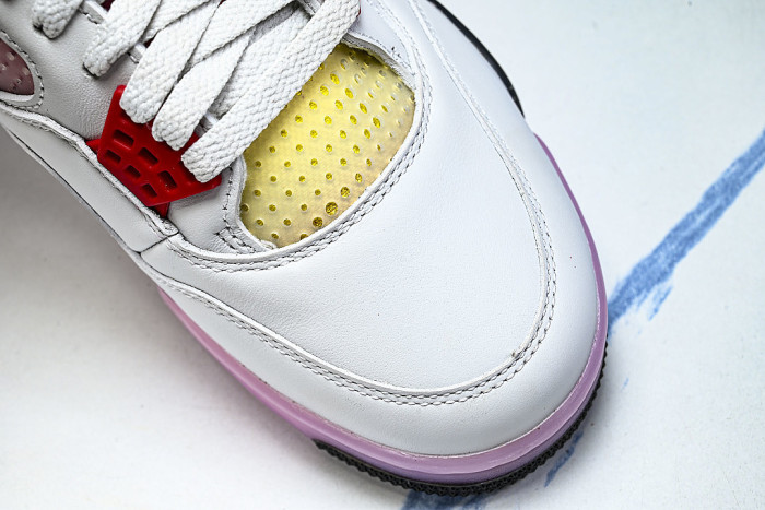 JA1135-100 AIR JORDAN 4 AJ4 MEN'S BASKETBALL SHOES PINK/WHITE/YELLOW